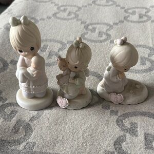 Precious Moments Figurines in Cream and Pink